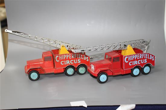 Two Corgi Chipperfields Circus International trucks